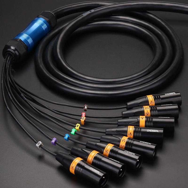 Akihabara Multi-Channel Xlr Audio Signal Cable 12-Way Stage Lighting Audio Multi-Core Xlr Cable