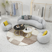 Nordic Clothing Shop Sofa Modern Minimalist Creative Web Red style Arc Light Lavish Beauty Salon Reception Guest Lounge Area