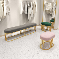 Clothing Shop Changing Shoes stool minimalist strip Shoe shop Shoes Stool shop Rest stool Nordic net Red fitting room Long stool
