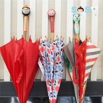 SOSO global] French vilac umbrella Children Baby cartoon shape handle straight handle umbrella 3 years old