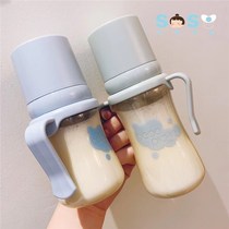SOSO global] South Korea BEBE riche infant baby suction tube Cup bottle with suction tube brush 6m