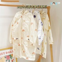 SOSO Global] zoyzoii childrens baby raincoat long body anti-storm schoolbag student raincoat
