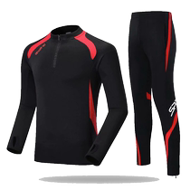 Long-sleeved football uniform jacket winter top childrens male and female kindergarten primary and secondary school student competition training team uniform jersey