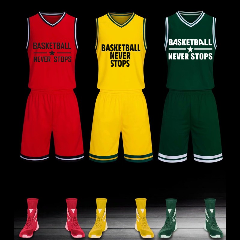 Large Size Yard Basketball Suit Suit Competition Sleeveless Basketball Suit Men's And Women's Clothing Vest Group Purchase Empty version DIY Custom