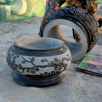 Green Stone Pillar Mound Stone Wooden Post Base Column Top Stone Hollow Stone Column Stone Post Cornerstone Green Stone Ancient Building Round Pier Studs Foot Stones