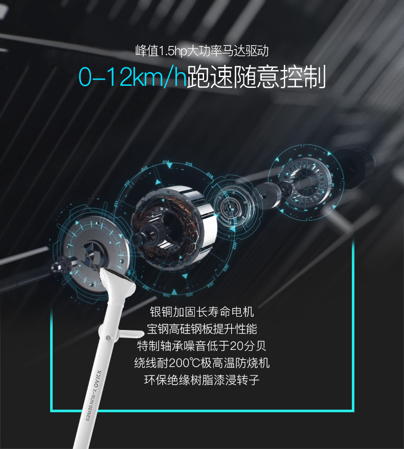Xiao Qiao new máy chạy bộ thông minh Qpanda mô hình hộ gia đình đầy đủ gấp - Máy chạy bộ / thiết bị tập luyện lớn máy chạy bộ life fitness