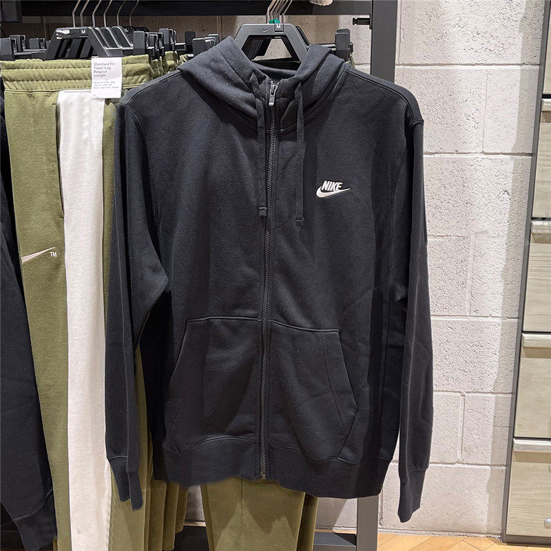 Nike, спортивная трикотажная куртка с капюшоном подходит для мужчин и женщин для отдыха, кардиган, с вышивкой, для бега 