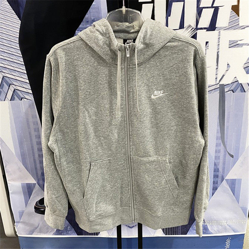 Nike, спортивная трикотажная куртка с капюшоном подходит для мужчин и женщин для отдыха, кардиган, с вышивкой, для бега 