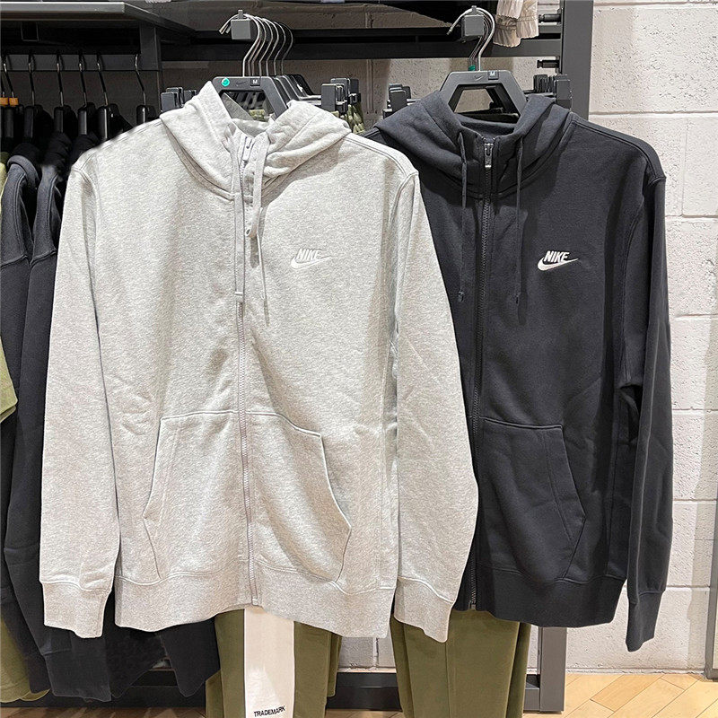 Nike, спортивная трикотажная куртка с капюшоном подходит для мужчин и женщин для отдыха, кардиган, с вышивкой, для бега 