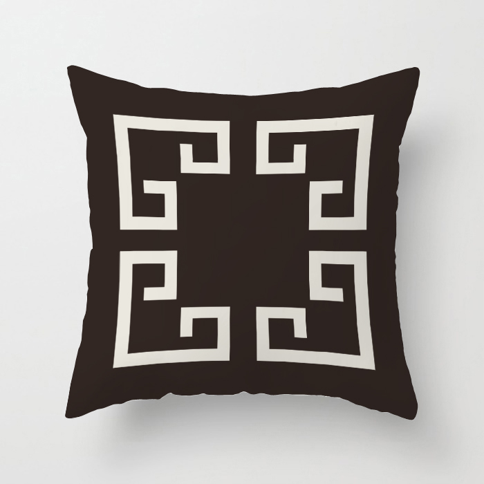 Cà phê tối màu nâu hình học gối màu be đệm trong quán cà phê đầu giường gối sofa trở lại gối và mền 2 trong 1