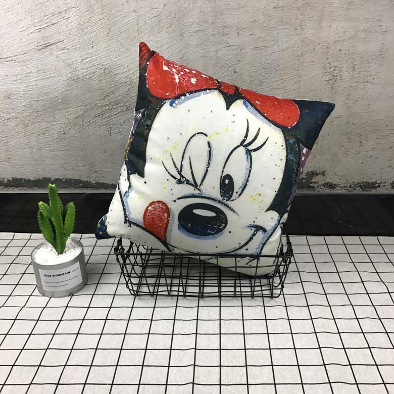 Phim hoạt hình dễ thương Mickey Minnie Chuột ôm gối xe sofa đệm gối tựa đầu gối quà tặng trẻ em ngày gối ghế