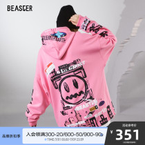 BEASTER Little Devil stars the same sweatshirt fashion print trendy loose pure cotton round neckline jacket male