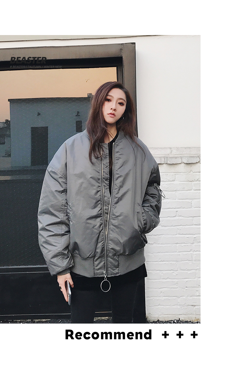 BEASTER 17FW ma quỷ nhỏ lông thỏ mặt pilot áo khoác bông áo mùa đông vài bóng chày quần áo triều áo dạ nam
