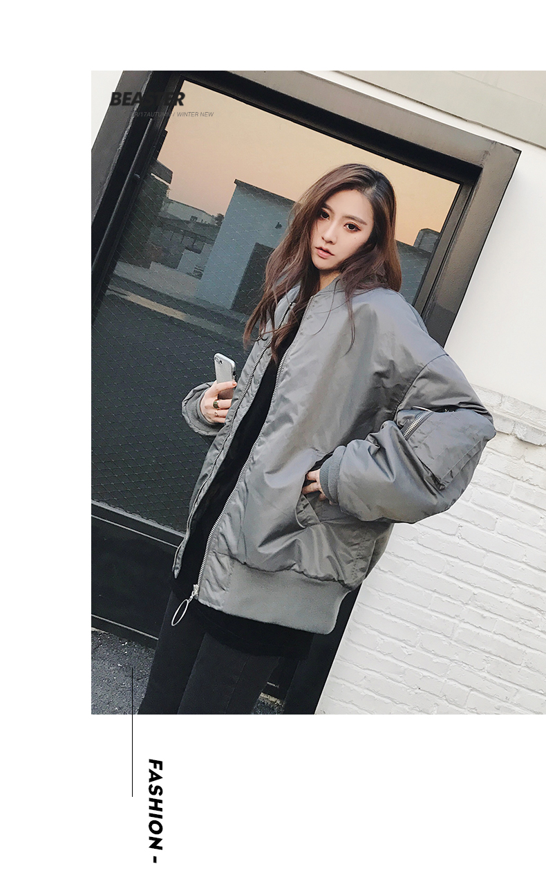 BEASTER 17FW ma quỷ nhỏ lông thỏ mặt pilot áo khoác bông áo mùa đông vài bóng chày quần áo triều áo dạ nam