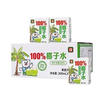 锅圈食汇椰子水电解质饮料200ml*12盒