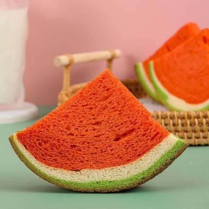 西瓜吐司面包学生上班族早餐夹心三明治吐司儿童零食宝宝