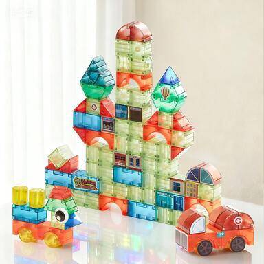 贝恩施早教儿童磁吸方块拼图玩具