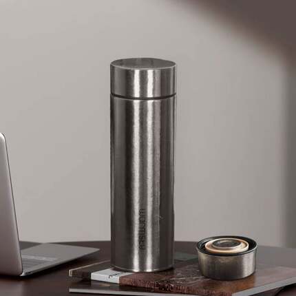 Warmsky钛杯子纯钛保温杯男士高端大容量车载户外高档商务泡茶杯