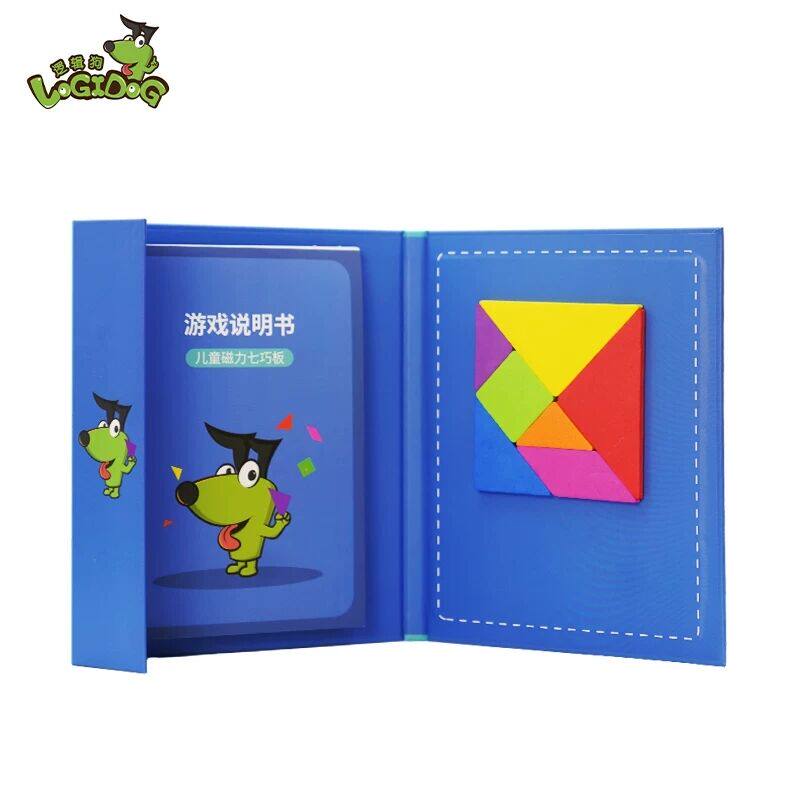 逻辑狗磁力七巧板智力拼图益智玩具
