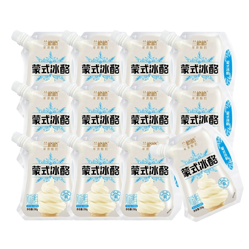 兰格格冰淇淋酸奶180g*12袋