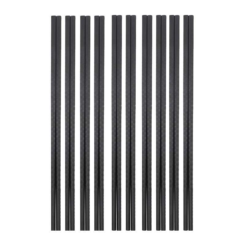 【巴拉熊】新款防滑防霉编纹合金筷5双