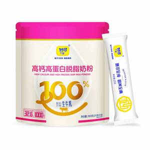 妙可高钙高蛋白脱脂奶粉营养健康独立小包家庭版冲饮学生早餐