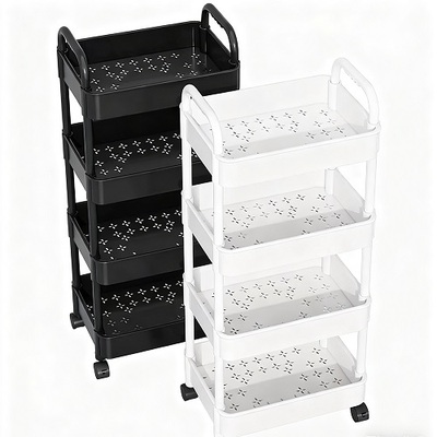 书架可移动置物架落地儿童玩具收纳架家用零食小推车简易阅读书