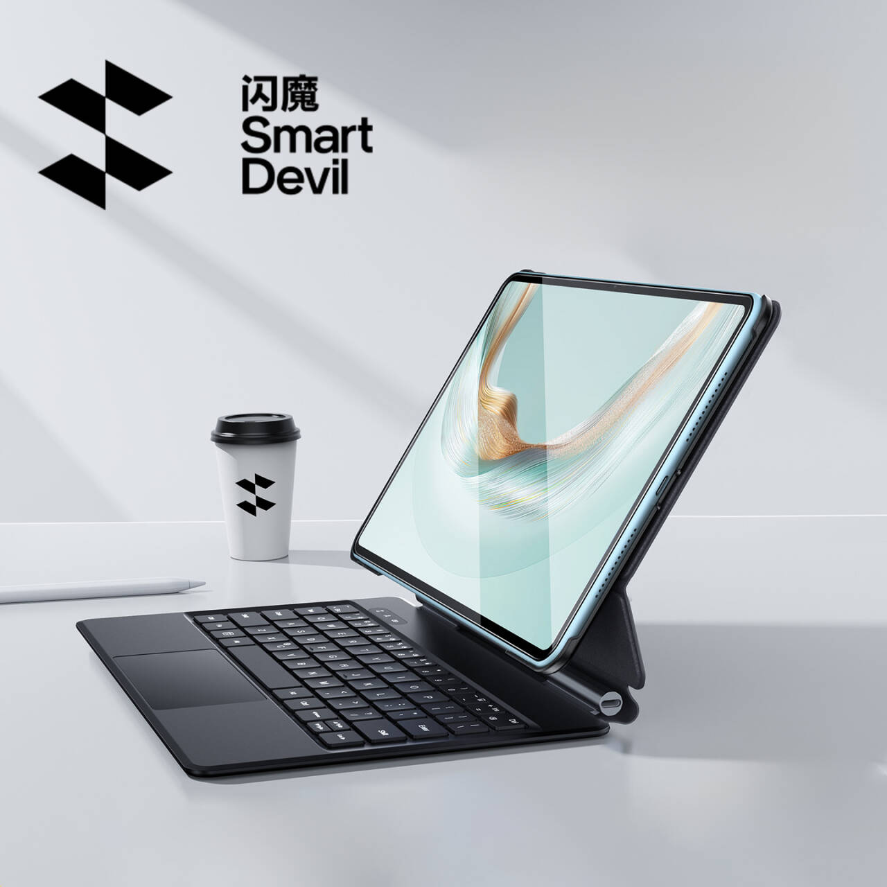 【送钢化膜】闪魔华为平板键盘保护壳一体