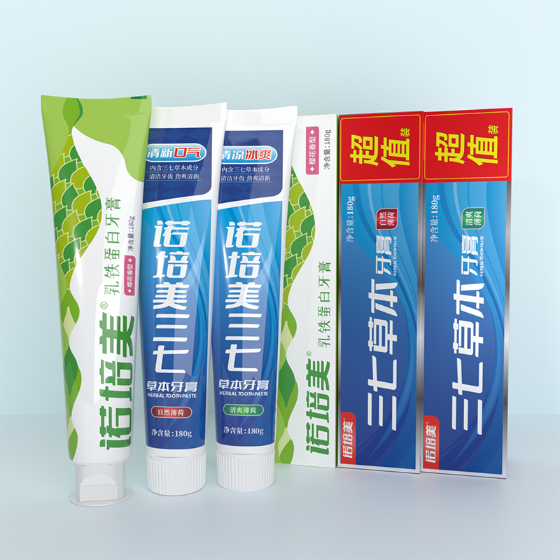 诺培美护龈三七草本双重薄荷牙膏清凉口腔清热肿痛清洁口臭薄荷味