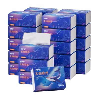 原生木浆90抽3层8包抽纸哈罗鸭