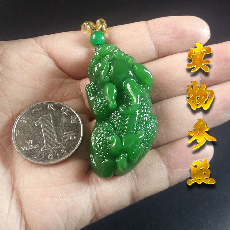 和田玉 【碧玉】 貔貅ペンダント 20*11*8／4g 【国家鑑定機関認可済】 和田玉碧玉貔貅金镶戒指（5.9g） – 厚德载玉