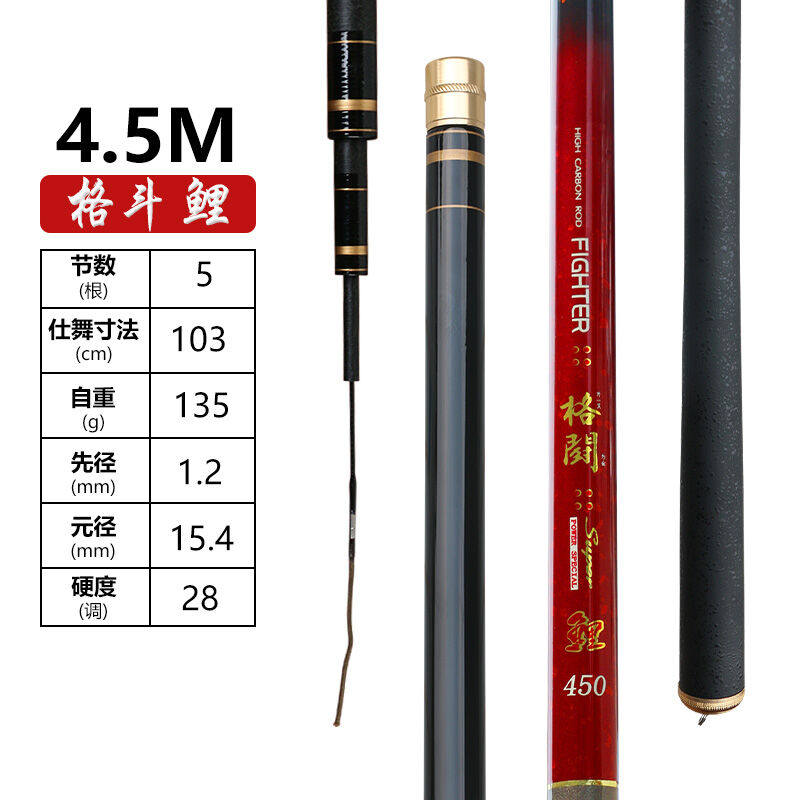 Gdou Carp Rod Hand Rod Carbon Super Light Hard 28 Tune Fishing Fishing Rod 3 6 m Crucian Fishing Rod Fishing Rod Fishing Rod 5 4