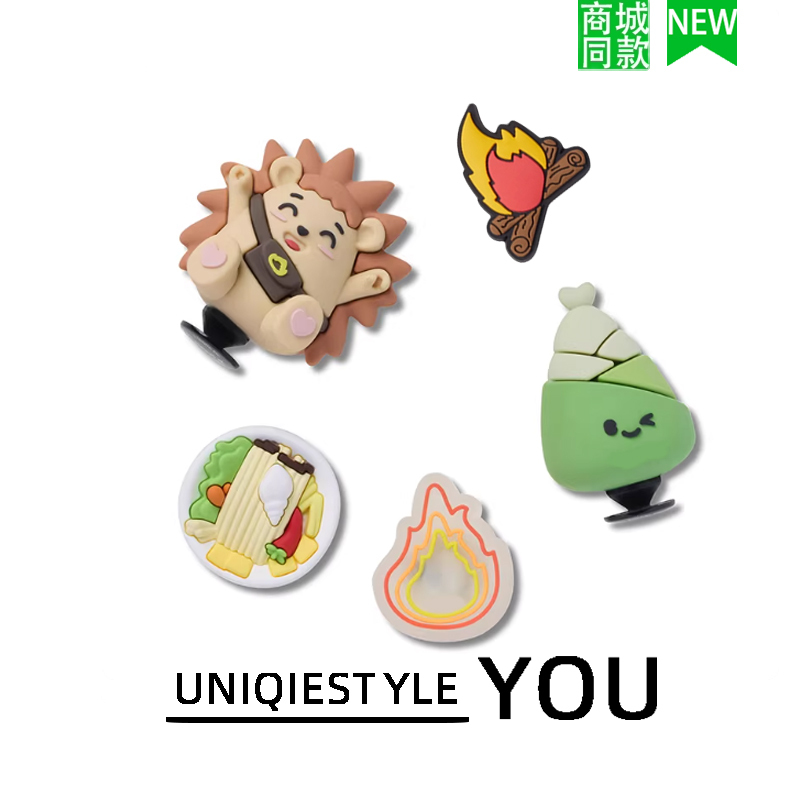 New Shoe Buckle Accessories DIY Detachable 3D Texture Good Quality 5-Piece Set Same Style as Tan Jianci