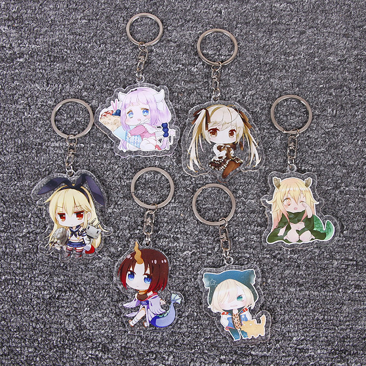 Double sided transparent acrylic key buckle custom cartoon cartoon cartoon pendant set to diy photo Cai Xu Kun wholesale