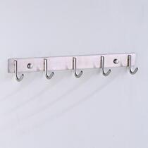 Stainless steel adhesive hook bathroom wall hanging clothes hook row hook bar bathroom toilet toilet towel hook wall hanging clothes shelf