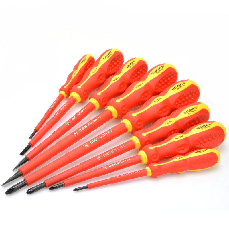 Power Lion Electrician Screws Batch Insulation Screw Suit Insulation Cross Screwdriver Chrome Vanadium Steel Screwdriver W0299-Taobao