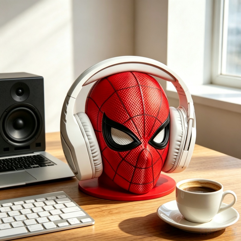 Spider-Man: into the Spider-Verse Miles Morales Headphone Stand Parallel Universe Marvel Merchandise Gaming Desktop Hanger Ornament