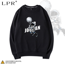 Astronaut sweater mens round neck thin loose trend Joker cotton coat head Spring and Autumn harbor wind ins long sleeve