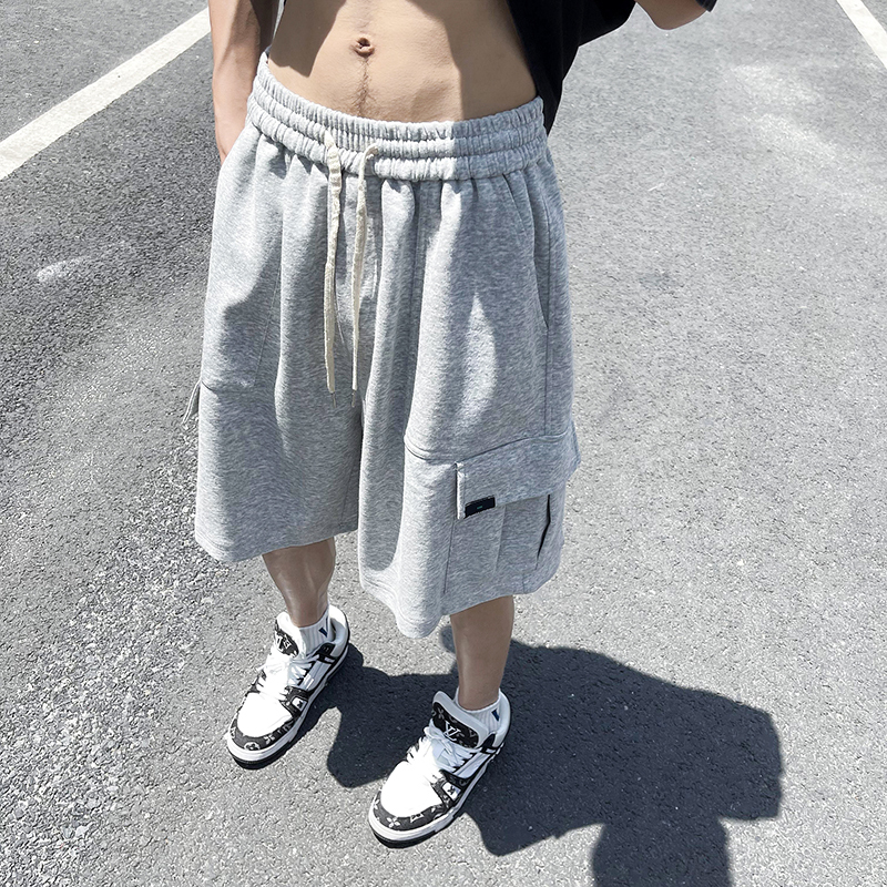 American-Style Work Shorts for Men, Summer Loose Fit, Trendy Brand, Casual Sports Basketball, High-End Heavy Gray Five-Point Shorts American-Style Work Shorts for Men, Summer Loose Fit, Trendy Brand, Casual Sports Basketball, High-End Heavy Gray Five-Point Shorts