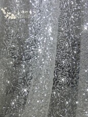 Кружевная кайма 台岛亮片闪亮鱼鳞布料g3婚纱礼服打底面料象牙白洋装diy辅料