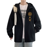 Куртка с капюшоном с китайским словом, мужской драконский тотем Lazy Bf Винтер Винтаж Осенняя куртка