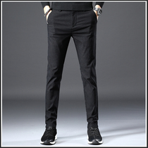 2021 New Fashion mens casual Joker stretch sports straight pants mens Korean trend slim business pants