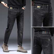 Jeans Pants Men High-end Quality Winter 2021 New Loose Straight Cylinder Korean Version Trendy Fashion 100 Hitch Pants