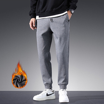 Casual cotton pants Mens spring and autumn loose bunches Knitted Sweatpants Korean Version Trendy Fashion 100 Hitch Cashmere Hallen Trousers
