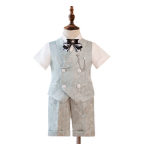 Boys suit summer 2024 new one-year-old dress boy birthday child flower girl host small suit