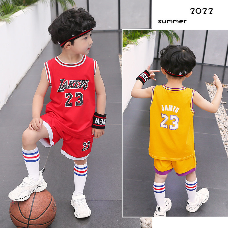 Children's suit summer vest shorts 2020 new summer thin cotton boy sports sleeveless baby sportswear