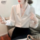 2022 new French gentle style Yujie long-sleeved professional top acetate satin white shirt ladies autumn trend