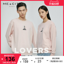 MECITY womens clothing spring minimalist pure cotton short blouses blouses round collar lovers necropolis