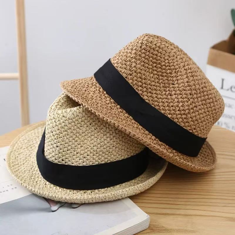 2026 New Women's Hat British Style Jazz Hat Vacation Travel Spring and Summer Men's Sun Protection Small Hat Sun Hat