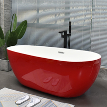 Internet celebrity hotel acrylic water droplet shaped human bathtub homestay home independent bathroom bathtub 1 4-1 7m